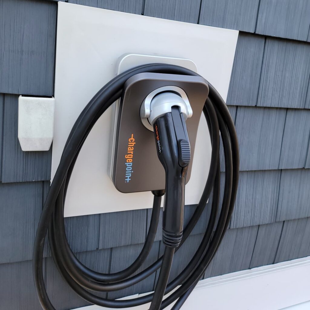 Electric Car Charger On the Wall